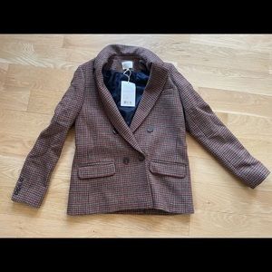 Sézane Christie Jacket in Multicolored Houndstouth in Size US 4/EU 36.